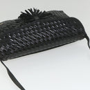 BALLY Shoulder Bag Leather Black Auth bs9690-6