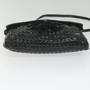 BALLY Shoulder Bag Leather Black Auth bs9690-5