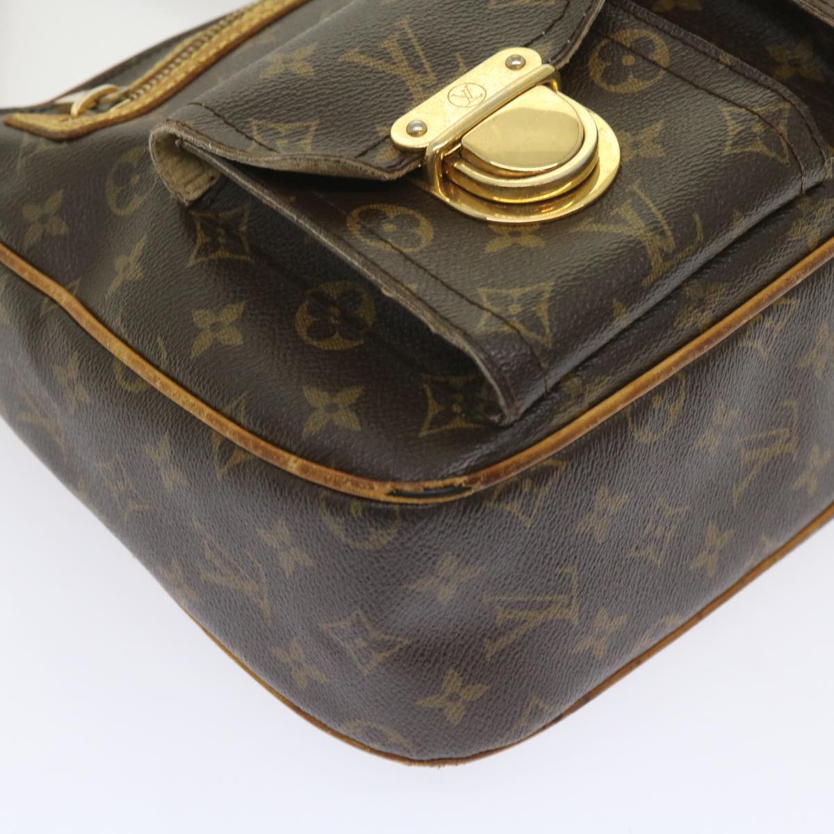 LOUIS VUITTON Monogram Hudson GM Shoulder Bag M40045 LV Auth bs9691