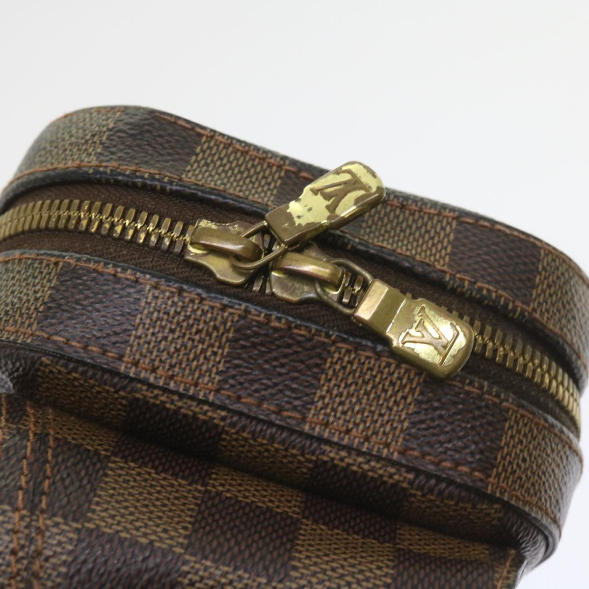 LOUIS VUITTON Damier Ebene Geronimos Shoulder Bag N51994 LV Auth bs9850