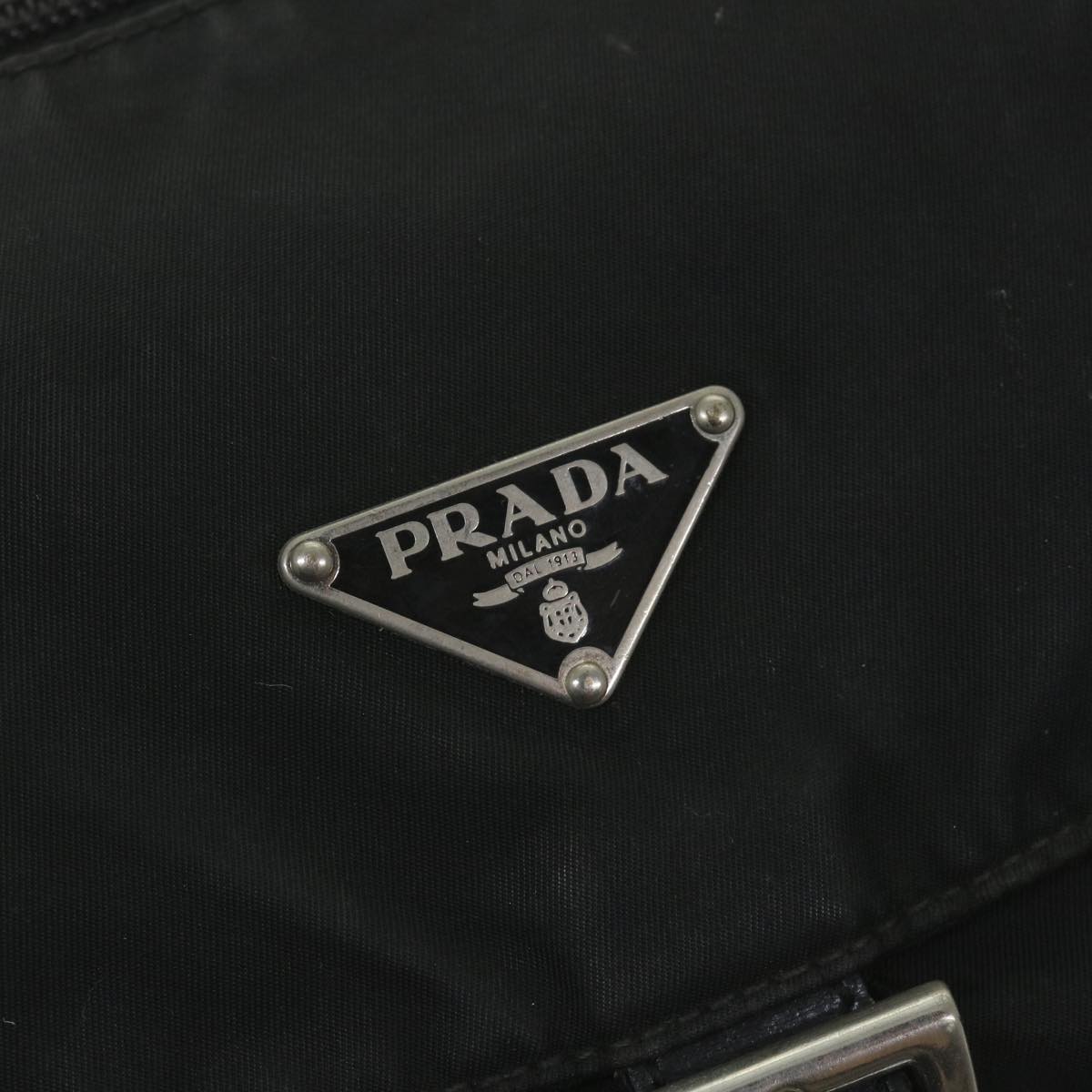 PRADA Shoulder Bag Nylon Black Auth bs9869