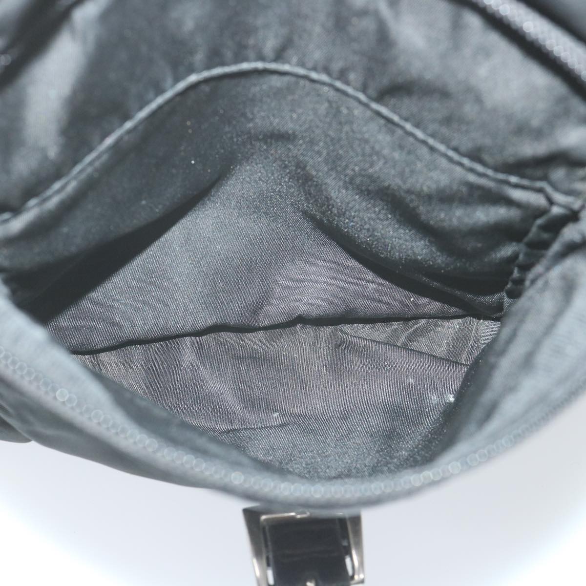 PRADA Shoulder Bag Nylon Black Auth bs9869