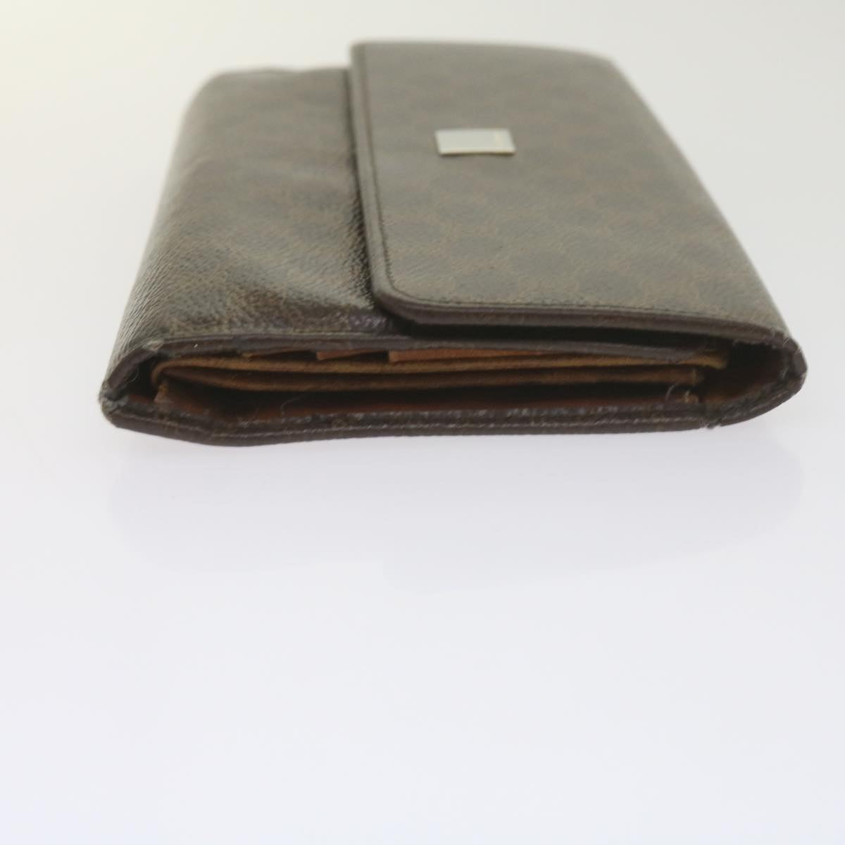 CELINE Macadam Canvas Wallet clutch Hand Bag PVC 4Set Brown Black Auth bs9870