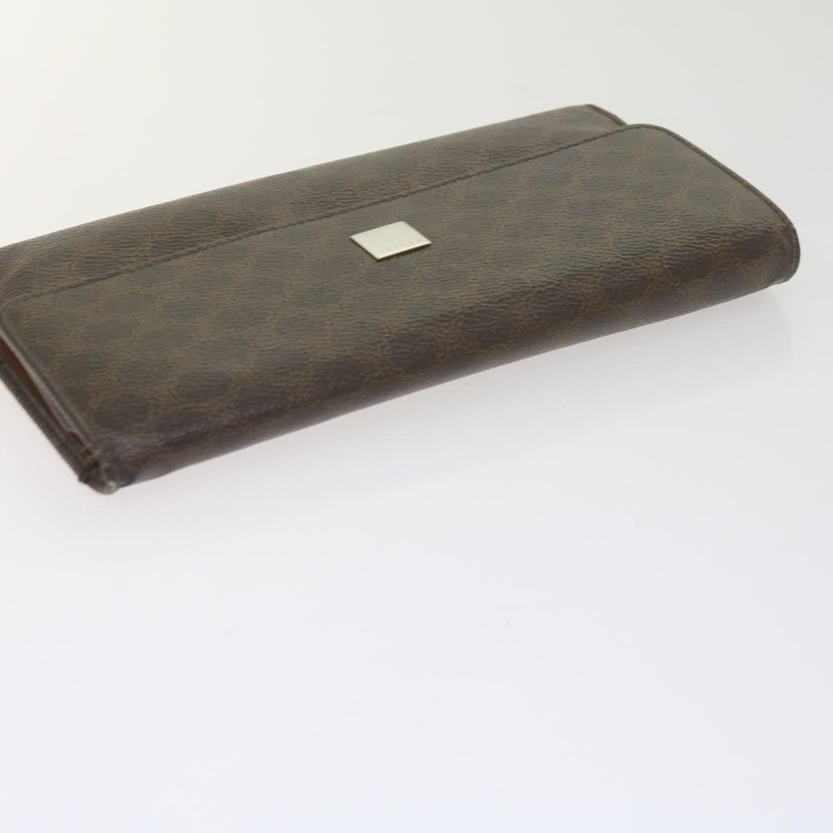 CELINE Macadam Canvas Wallet clutch Hand Bag PVC 4Set Brown Black Auth bs9870