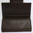 BVLGARI Wallet Leather 4Set Black Beige Auth bs9872-10