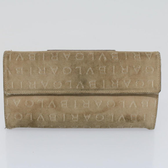 BVLGARI Wallet Leather 4Set Black Beige Auth bs9872