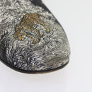 HERMES Jungle semelle cuir Shoes Canvas 42.5 Black White Brown Auth bs9909-13