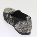 HERMES Jungle semelle cuir Shoes Canvas 42.5 Black White Brown Auth bs9909-14