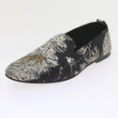 HERMES Jungle semelle cuir Shoes Canvas 42.5 Black White Brown Auth bs9909-15