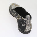 HERMES Jungle semelle cuir Shoes Canvas 42.5 Black White Brown Auth bs9909-4