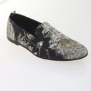 HERMES Jungle semelle cuir Shoes Canvas 42.5 Black White Brown Auth bs9909-6