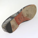 HERMES Jungle semelle cuir Shoes Canvas 42.5 Black White Brown Auth bs9909-7