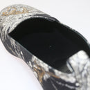 HERMES Jungle semelle cuir Shoes Canvas 42.5 Black White Brown Auth bs9909-9