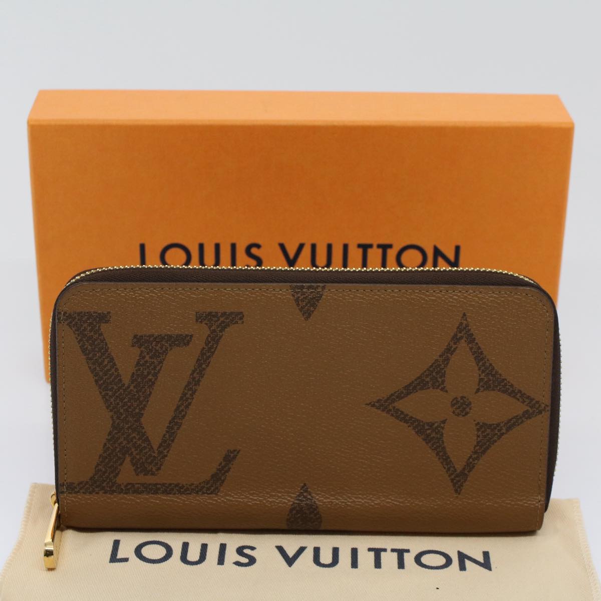 LOUIS VUITTON Monogram Giant Reverse Zippy Long Wallet M69353 LV Auth bs9966