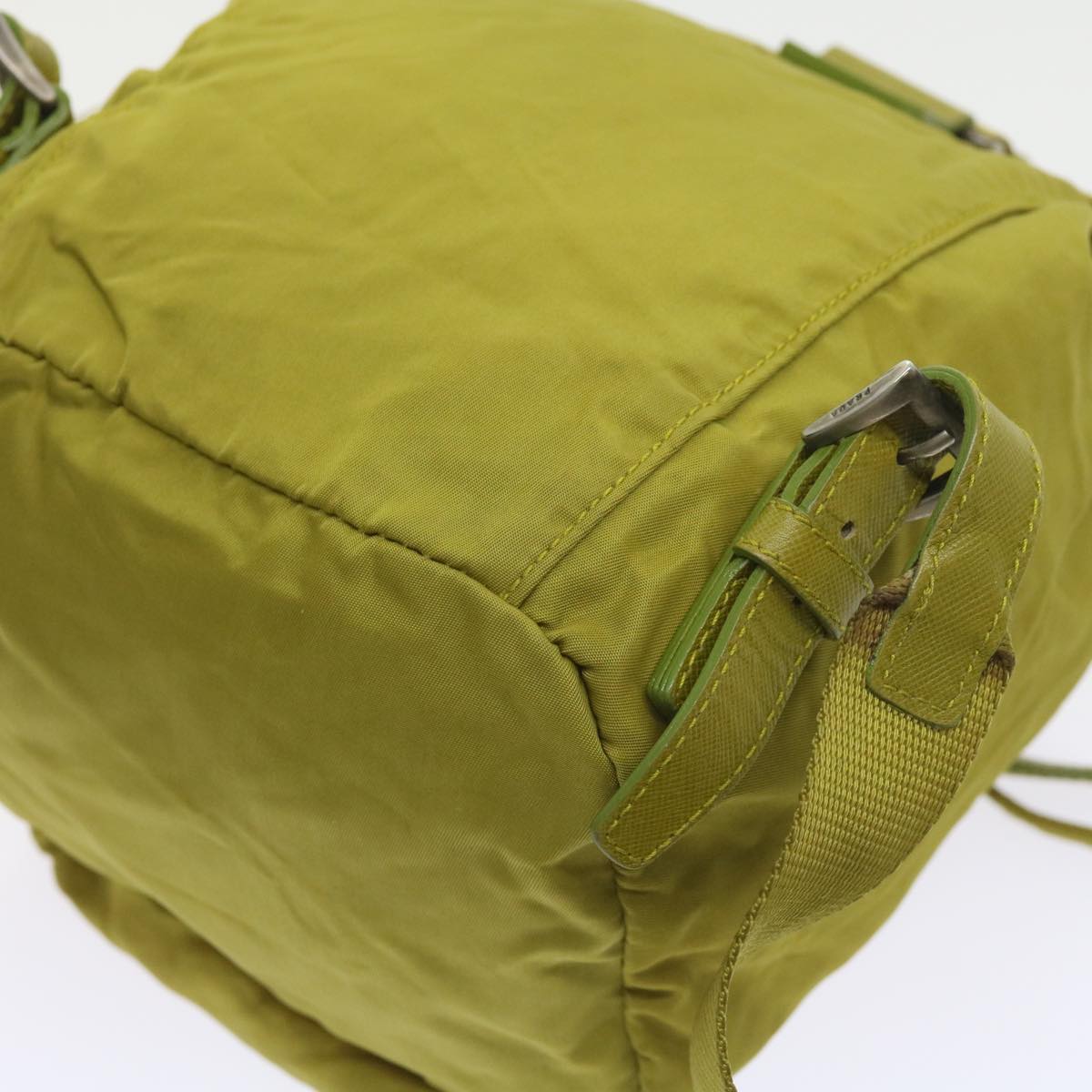 PRADA Backpack Nylon Yellow Auth bs9973