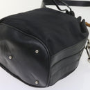 GUCCI Bamboo Shoulder Bag Nylon 2way Black Auth bs9976-16