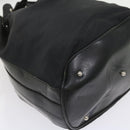GUCCI Bamboo Shoulder Bag Nylon 2way Black Auth bs9976-17