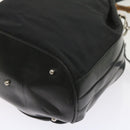 GUCCI Bamboo Shoulder Bag Nylon 2way Black Auth bs9976-18