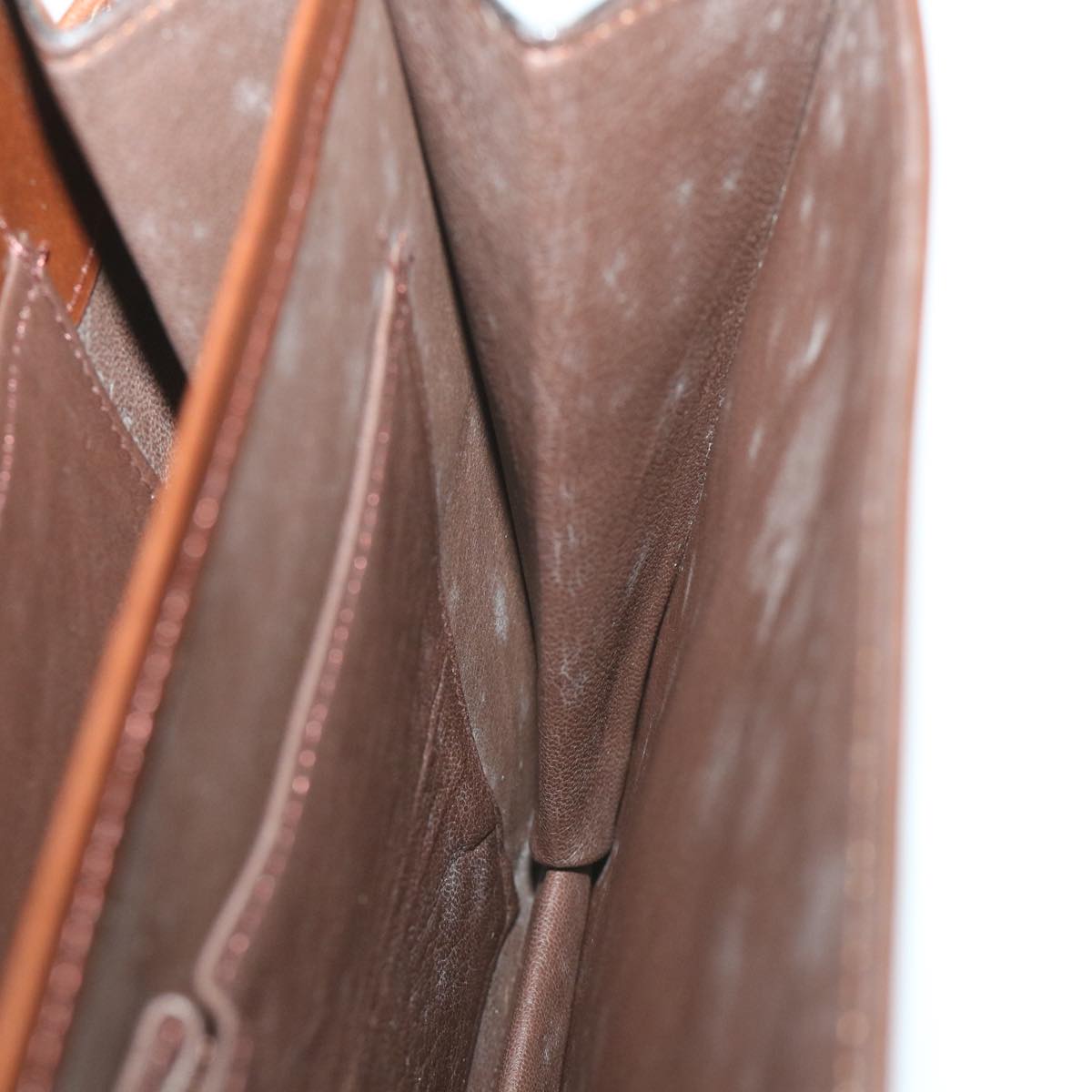 SAINT LAURENT Shoulder Bag Leather Brown Auth bs9993