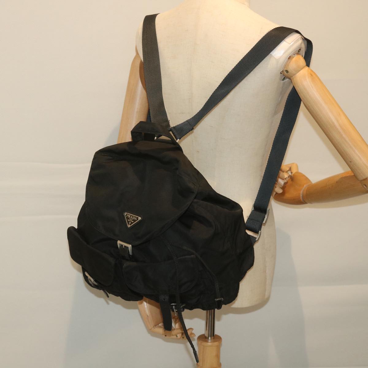 PRADA Backpack Nylon Black Auth bs9996