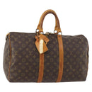 LOUIS VUITTON Monogram Keepall 45 Boston Bag M41428 LV Auth BSZ001-1
