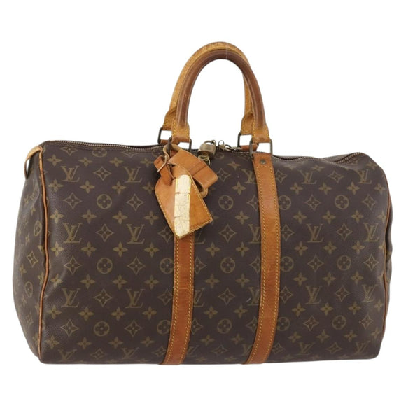 LOUIS VUITTON Monogram Keepall 45 Boston Bag M41428 LV Auth BSZ001