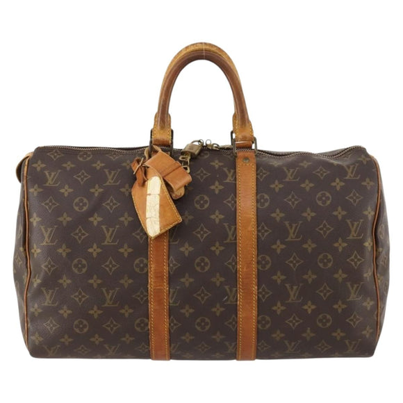 LOUIS VUITTON Monogram Keepall 45 Boston Bag M41428 LV Auth BSZ001
