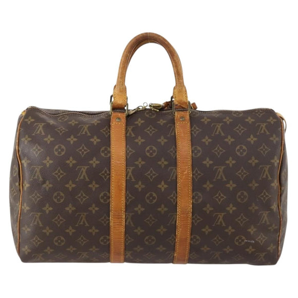 LOUIS VUITTON Monogram Keepall 45 Boston Bag M41428 LV Auth BSZ001