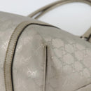 GUCCI GG Implementation Tote Bag PVC Silver 197953 Auth BSZ004-10