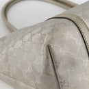 GUCCI GG Implementation Tote Bag PVC Silver 197953 Auth BSZ004-11
