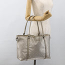 GUCCI GG Implementation Tote Bag PVC Silver 197953 Auth BSZ004-21
