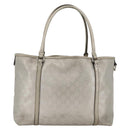 GUCCI GG Implementation Tote Bag PVC Silver 197953 Auth BSZ004-3