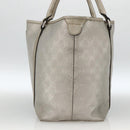GUCCI GG Implementation Tote Bag PVC Silver 197953 Auth BSZ004-5