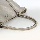 GUCCI GG Implementation Tote Bag PVC Silver 197953 Auth BSZ004-7