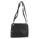 Christian Dior Shoulder Bag Leather Black Gold Auth BSZ005-1