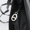 Christian Dior Shoulder Bag Leather Black Gold Auth BSZ005-10