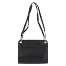 Christian Dior Shoulder Bag Leather Black Gold Auth BSZ005-2