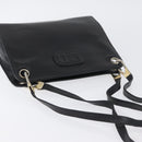 Christian Dior Shoulder Bag Leather Black Gold Auth BSZ005-6