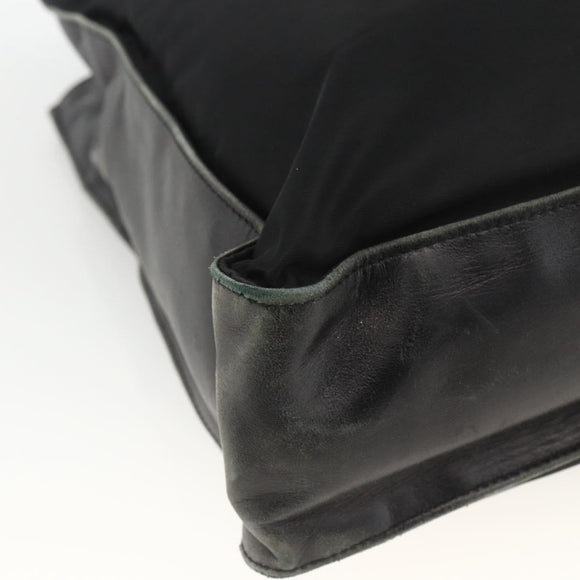 PRADA Tote Bag Nylon Black Silver Auth BSZ009
