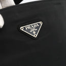 PRADA Tote Bag Nylon Black Silver Auth BSZ009-17