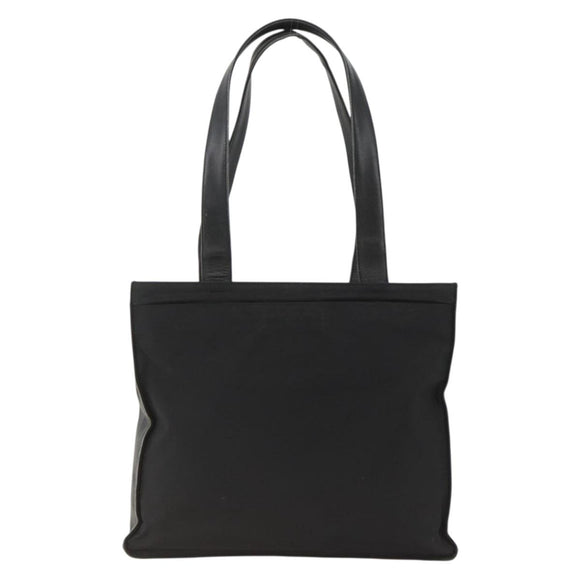 PRADA Tote Bag Nylon Black Silver Auth BSZ009