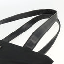 PRADA Tote Bag Nylon Black Silver Auth BSZ009-8