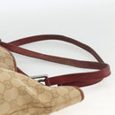 GUCCI GG Canvas Tote Bag Beige Silver 120836 Auth BSZ011-8
