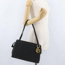 Christian Dior Lady Dior Shoulder Bag Nylon Black Gold Auth BSZ018-25
