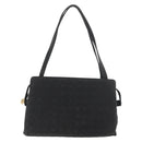 Christian Dior Lady Dior Shoulder Bag Nylon Black Gold Auth BSZ018-2