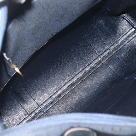 Christian Dior Honeycomb Canvas Boston Bag Navy Auth BSZ020