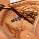 Christian Dior Hand Bag Suede Leather Brown Gold Auth BSZ024-20