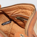 Christian Dior Hand Bag Suede Leather Brown Gold Auth BSZ024-21