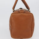 Christian Dior Hand Bag Suede Leather Brown Gold Auth BSZ024-3