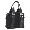 Christian Dior Tote Bag Nylon Black Silver Auth BSZ026V-1